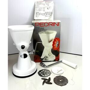 Pedrini Unversal Mincer Original Box w/all Attachments & Paperwork